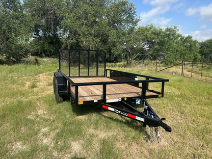 Delco 83"x12' Utility BLACK 7K Tandem Axle - 6421 - J4 Trailer
