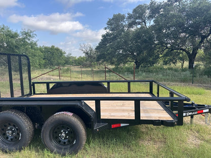 Delco 83"x12' Utility BLACK 7K Tandem Axle - 6421 - J4 Trailer