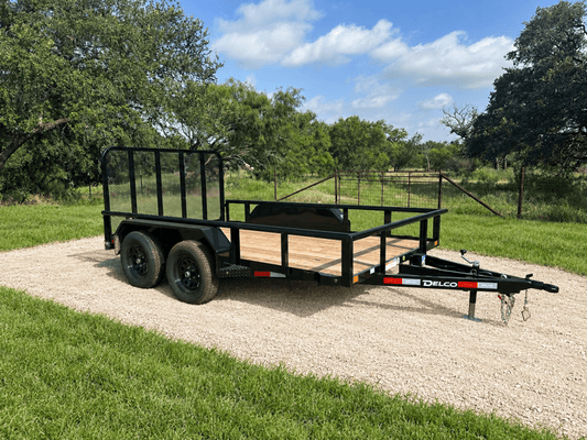 Delco 83"x12' Utility BLACK 7K Tandem Axle - 6421 - J4 Trailer
