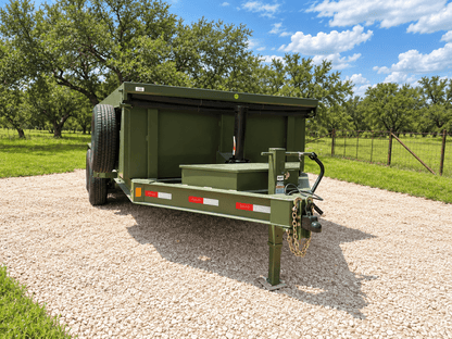 Delco 83"x14' Dump Tandem Trailer ARMY GREEN 14K -5357 - J4 Trailer