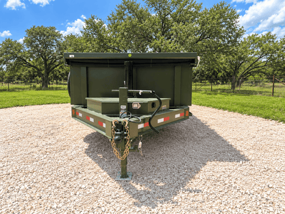 Delco 83"x14' Dump Tandem Trailer ARMY GREEN 14K -5357 - J4 Trailer