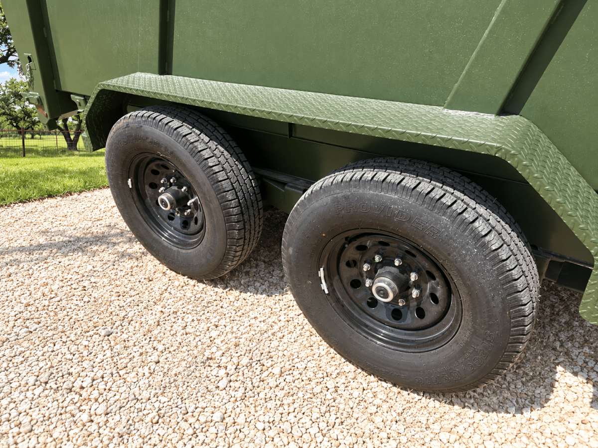 Delco 83"x14' Dump Tandem Trailer ARMY GREEN 14K -5357 - J4 Trailer