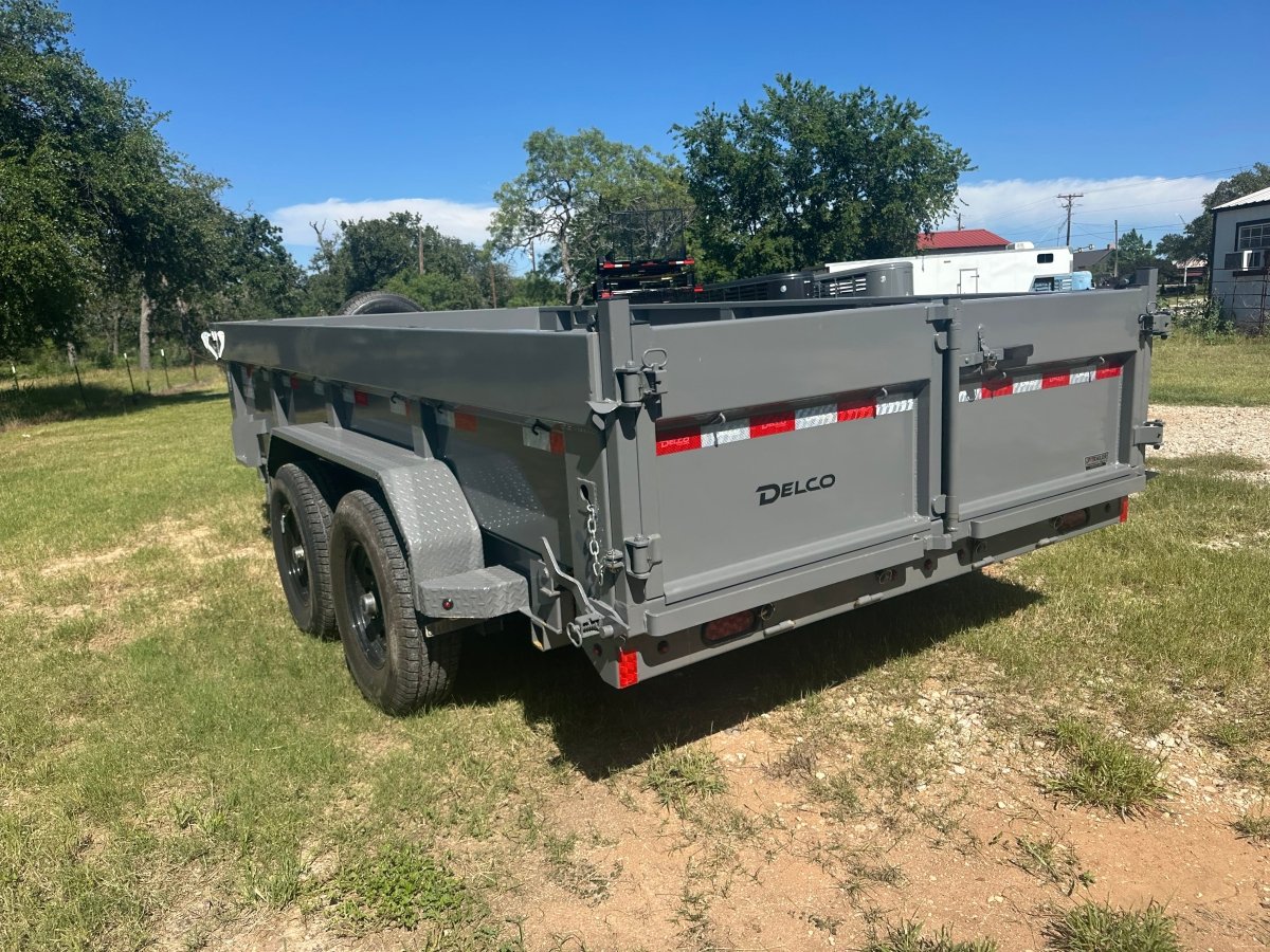 Delco 83"x14' Tandem GRAY Dump Trailer 14K - 2022 - J4 Trailer
