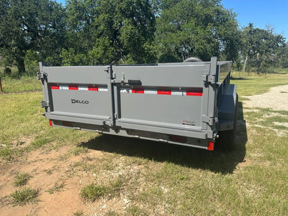 Delco 83"x14' Tandem GRAY Dump Trailer 14K - 2022 - J4 Trailer