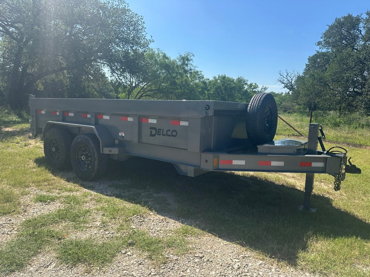 Delco 83"x14' Tandem GRAY Dump Trailer 14K - 2022 - J4 Trailer