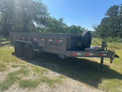 Delco 83"x14' Tandem GRAY Dump Trailer 14K - 2022 - J4 Trailer
