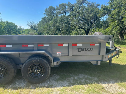 Delco 83"x14' Tandem GRAY Dump Trailer 14K - 2022 - J4 Trailer