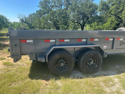 Delco 83"x14' Tandem GRAY Dump Trailer 14K - 2022 - J4 Trailer