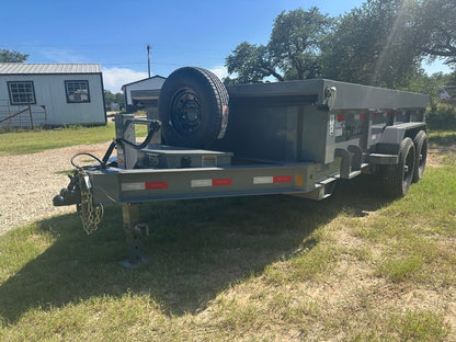 Delco 83"x14' Tandem GRAY Dump Trailer 14K - 2022 - J4 Trailer