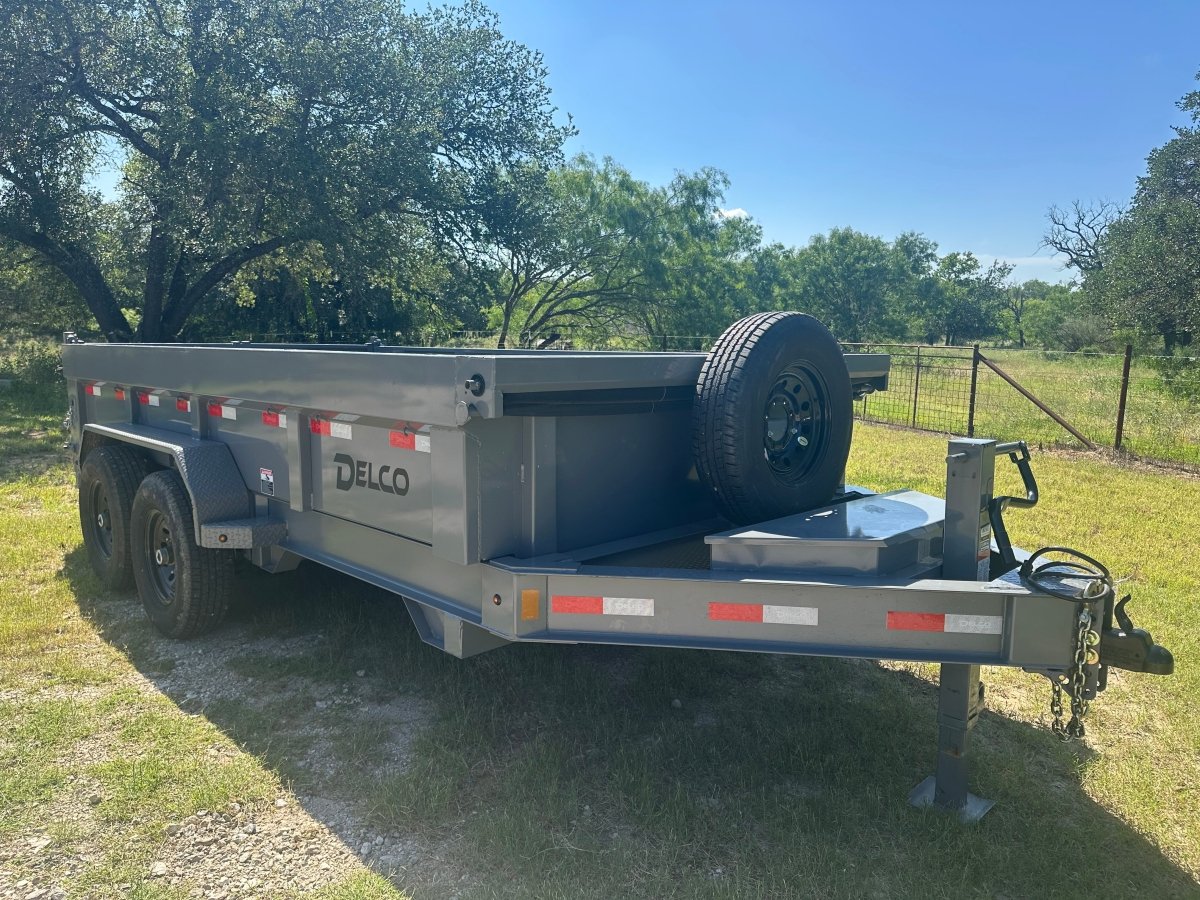 Delco 83"x14' Tandem GRAY Dump Trailer 14K - 2022 - J4 Trailer