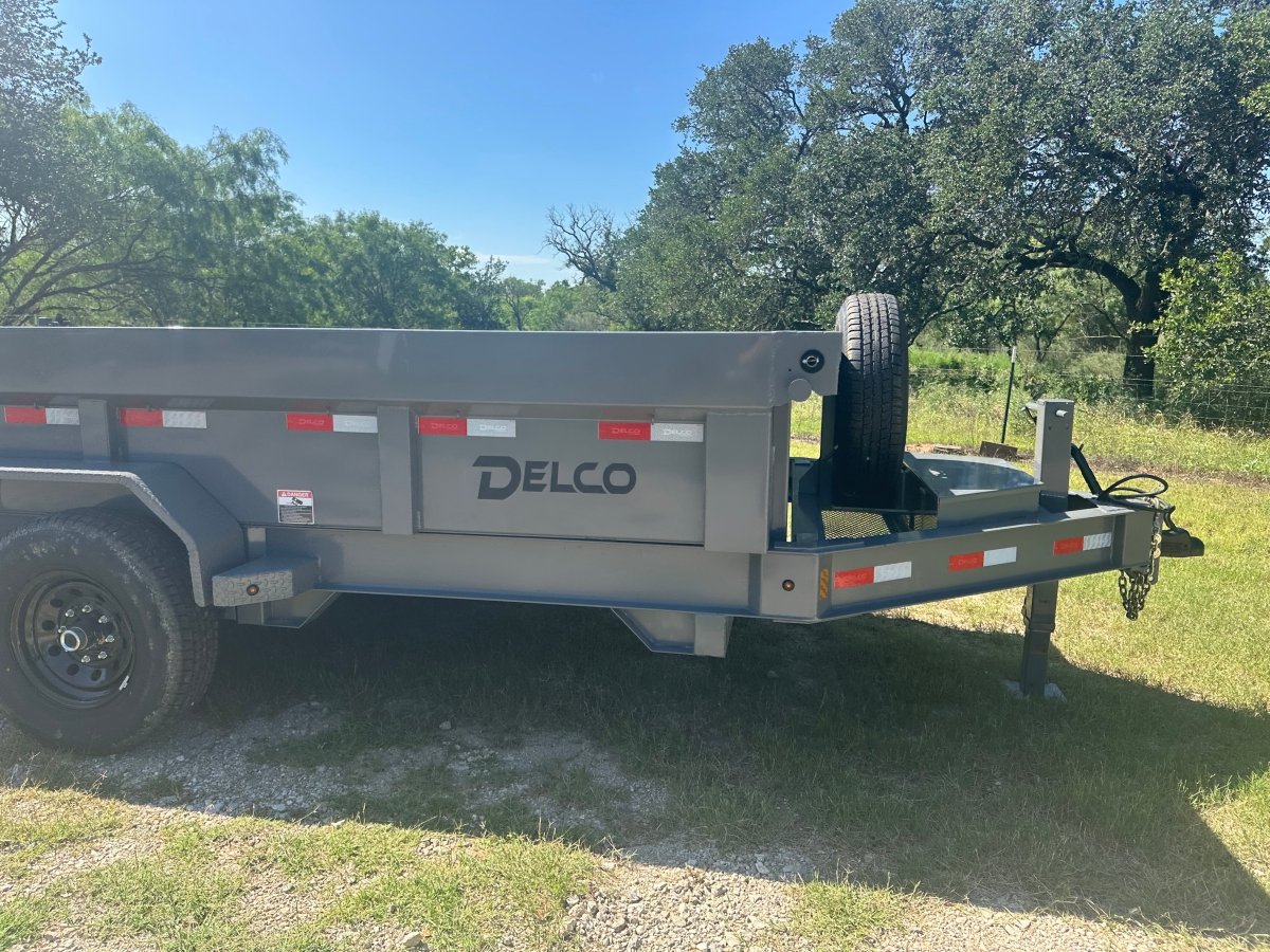 Delco 83"x14' Tandem GRAY Dump Trailer 14K - 2022 - J4 Trailer