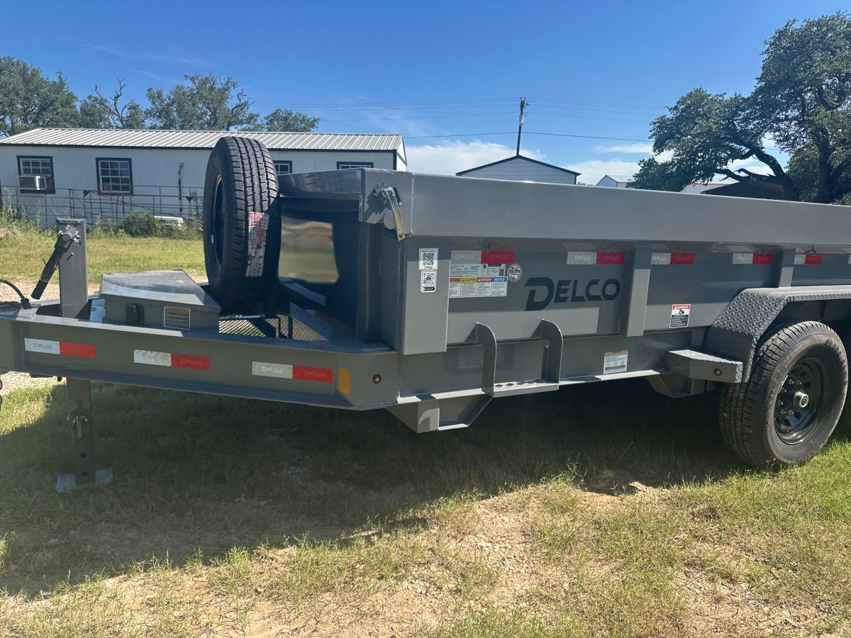 Delco 83"x14' Tandem GRAY Dump Trailer 14K - 2022 - J4 Trailer