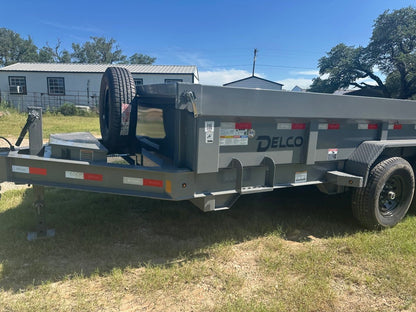 Delco 83"x14' Tandem GRAY Dump Trailer 14K - 2022 - J4 Trailer