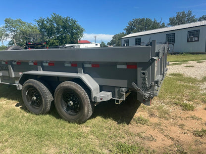 Delco 83"x14' Tandem GRAY Dump Trailer 14K - 2022 - J4 Trailer