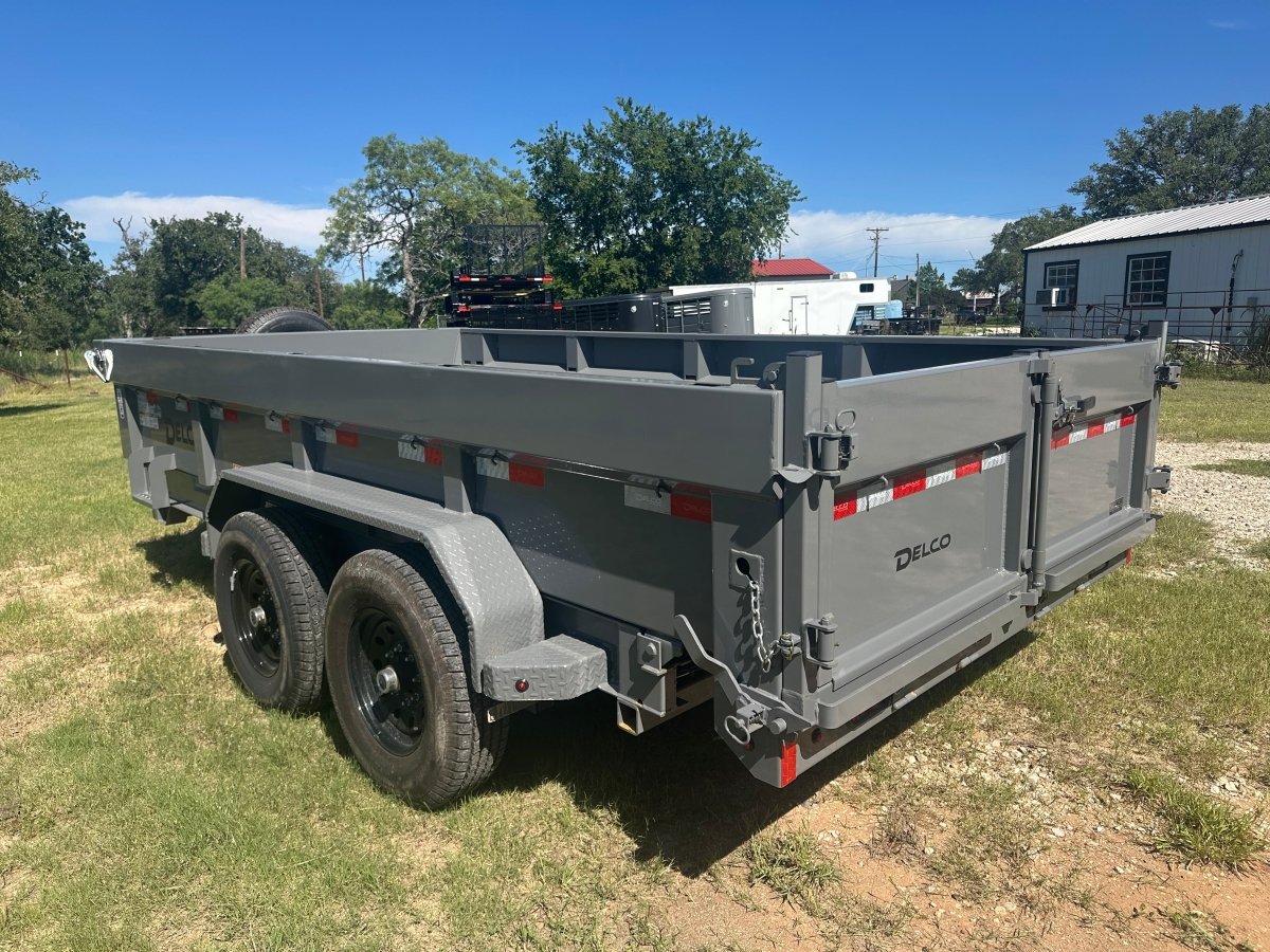 Delco 83"x14' Tandem GRAY Dump Trailer 14K - 2022 - J4 Trailer