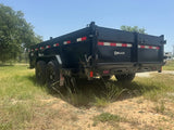 Delco 83"x14' Tandem Telescopic Dump Trailer 14K BLACK - 4396 - J4 Trailer