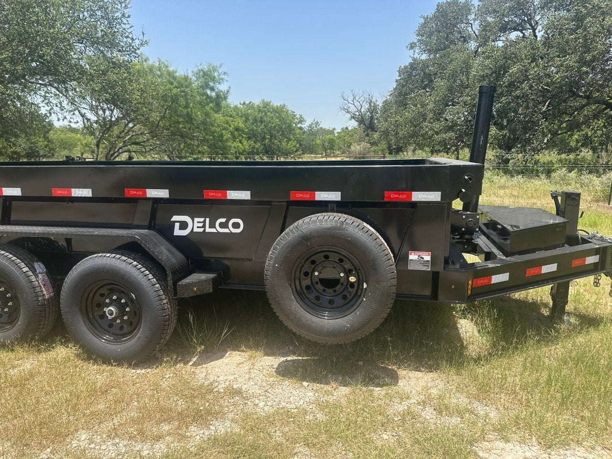 Delco 83"x14' Tandem Telescopic Dump Trailer 14K BLACK - 4396 - J4 Trailer
