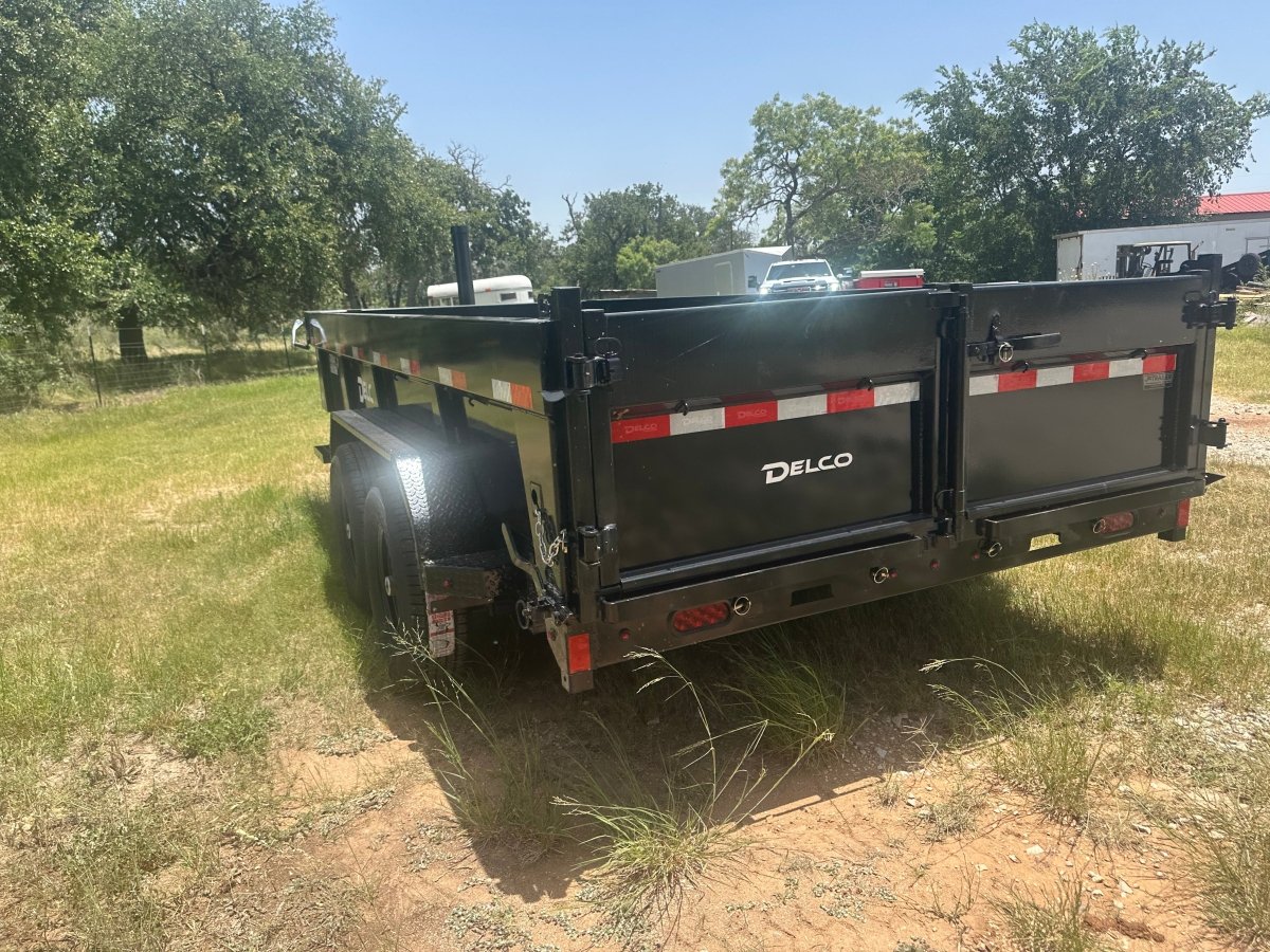 Delco 83"x14' Tandem Telescopic Dump Trailer 14K BLACK - 4396 - J4 Trailer