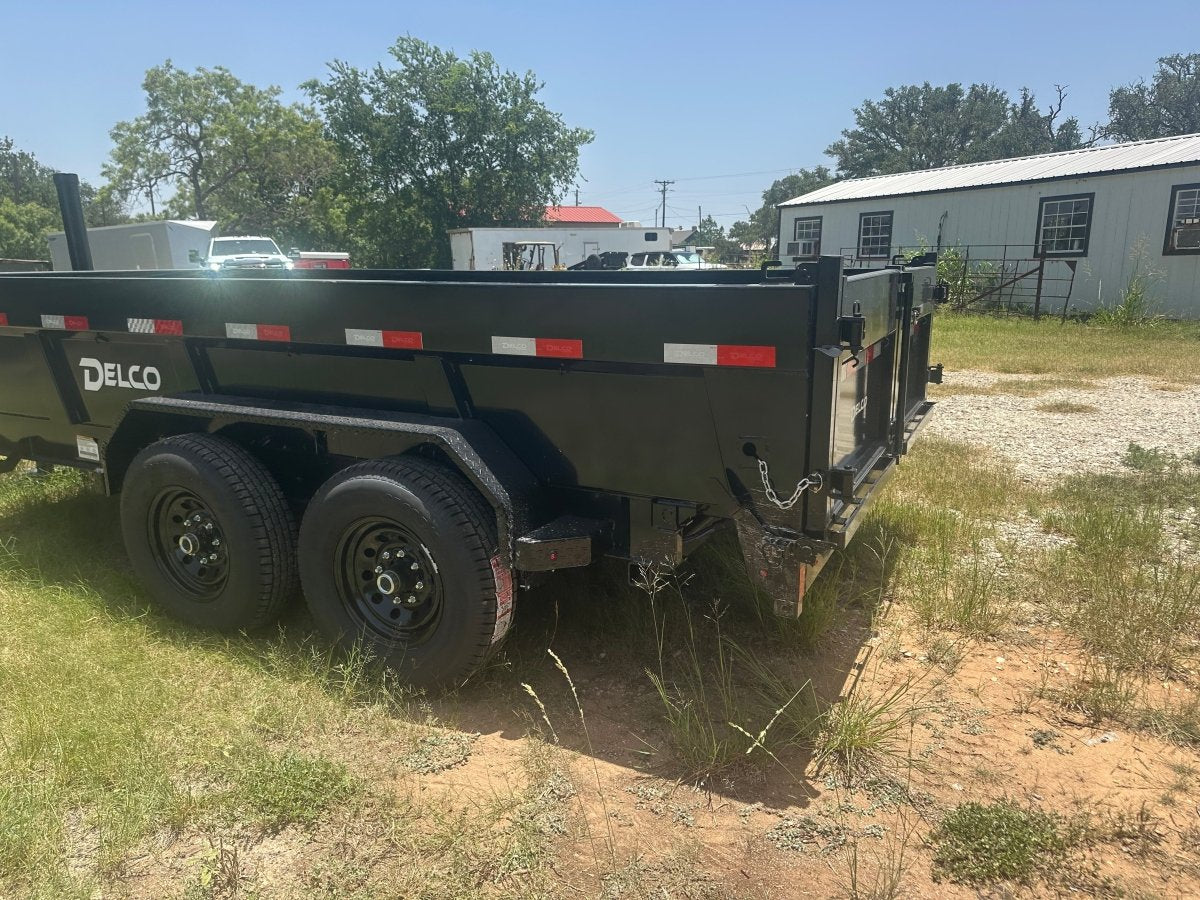 Delco 83"x14' Tandem Telescopic Dump Trailer 14K BLACK - 4396 - J4 Trailer
