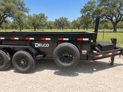 Delco 83"x14' Tandem Telescopic Dump Trailer 14K BLACK - 9627 - J4 Trailer