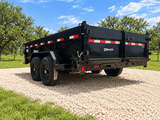Delco 83"x14' Tandem Telescopic Dump Trailer 14K BLACK - 9627 - J4 Trailer