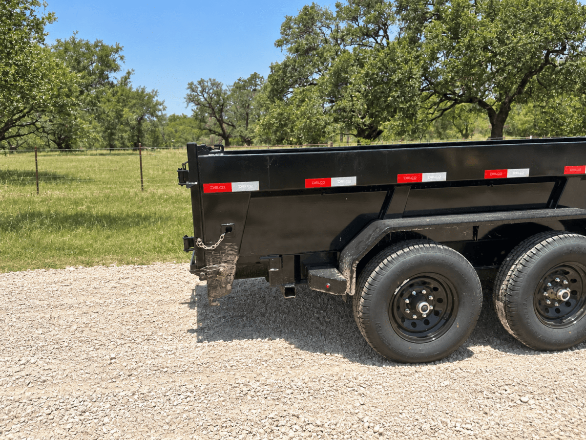 Delco 83"x14' Tandem Telescopic Dump Trailer 14K BLACK - 9627 - J4 Trailer