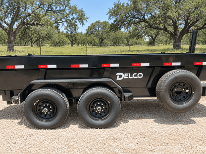 Delco 83"x14' Tandem Telescopic Dump Trailer 14K BLACK - 9627 - J4 Trailer
