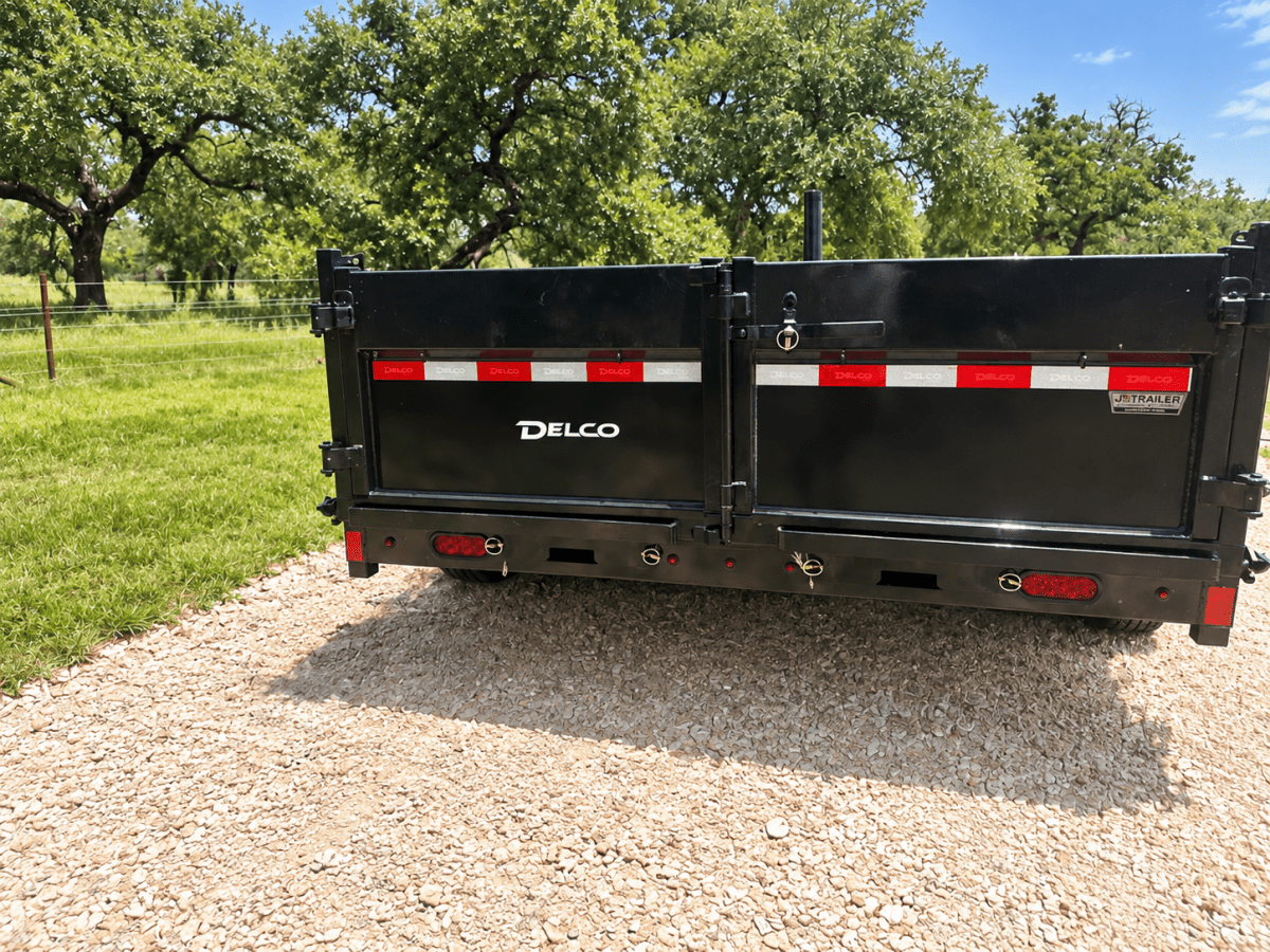 Delco 83"x14' Tandem Telescopic Dump Trailer 14K BLACK - 9627 - J4 Trailer
