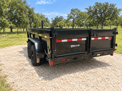 Delco 83"x14' Tandem Telescopic Dump Trailer 14K BLACK - 9627 - J4 Trailer