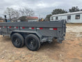 Load image into Gallery viewer, Delco 83"x14' Tandem Telescopic Dump Trailer 14K FIGHTER JET GRAY - 2084 - J4 Trailer
