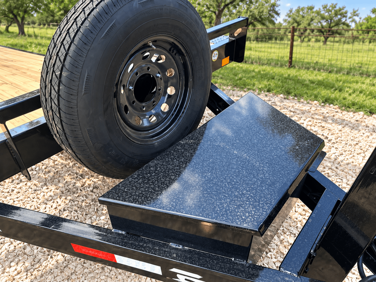 Delco 83"x22' - 6' Deck - Tandem Tilt Trailer- BLACK 3810 - J4 Trailer