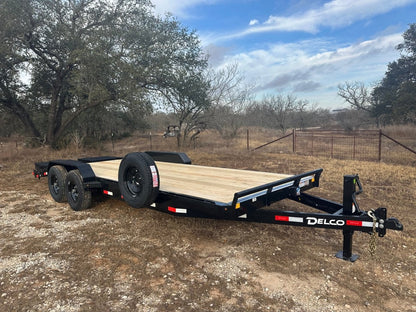 Delco 83"x22' Carhauler 14K Tandem Trailer - BLACK 4465 - J4 Trailer