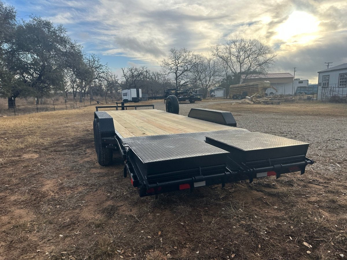 Delco 83"x22' Carhauler 14K Tandem Trailer - BLACK 4465 - J4 Trailer