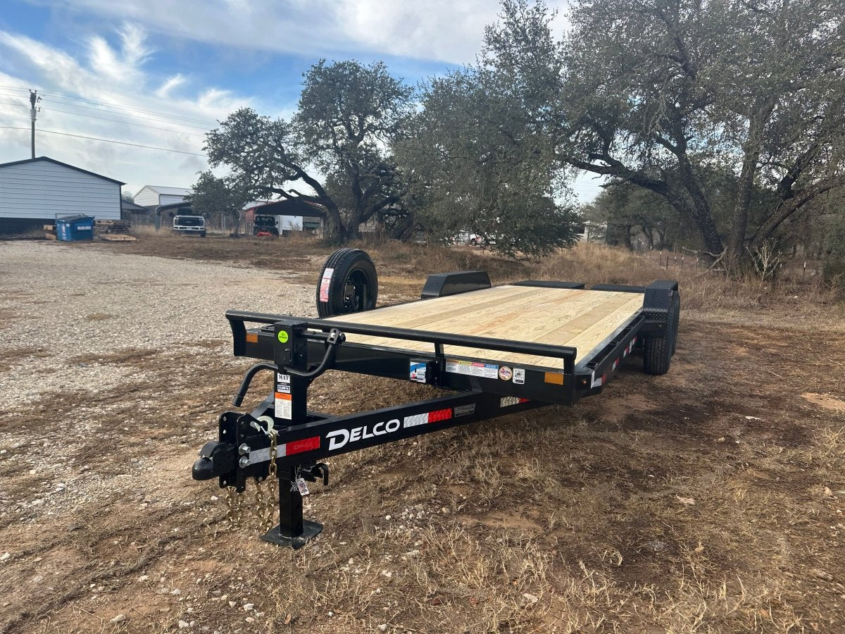 Delco 83"x22' Carhauler 14K Tandem Trailer - BLACK 4465 - J4 Trailer