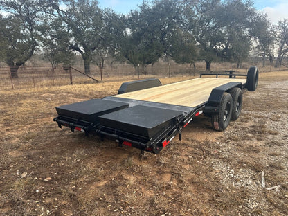 Delco 83"x22' Carhauler 14K Tandem Trailer - BLACK 4465 - J4 Trailer