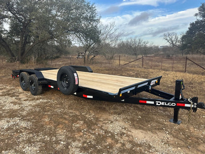 Delco 83"x22' Carhauler 14K Tandem Trailer - BLACK 4465 - J4 Trailer