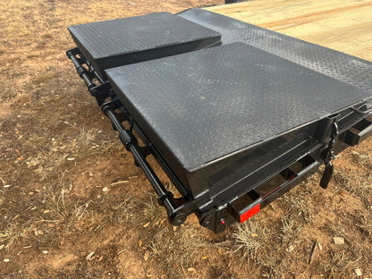 Delco 83"x22' Carhauler 14K Tandem Trailer - BLACK 4465 - J4 Trailer