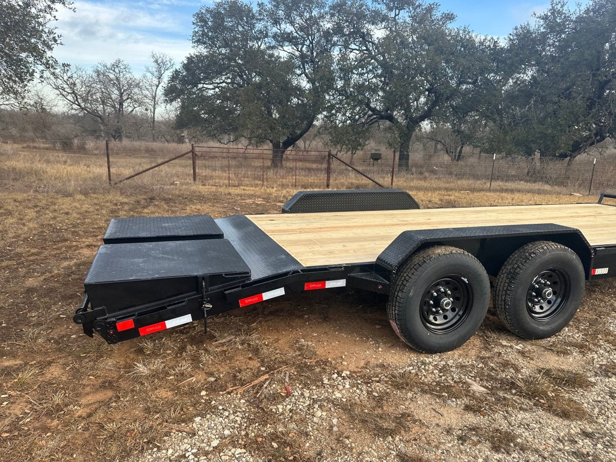 Delco 83"x22' Carhauler 14K Tandem Trailer - BLACK 4465 - J4 Trailer