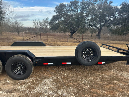 Delco 83"x22' Carhauler 14K Tandem Trailer - BLACK 4465 - J4 Trailer