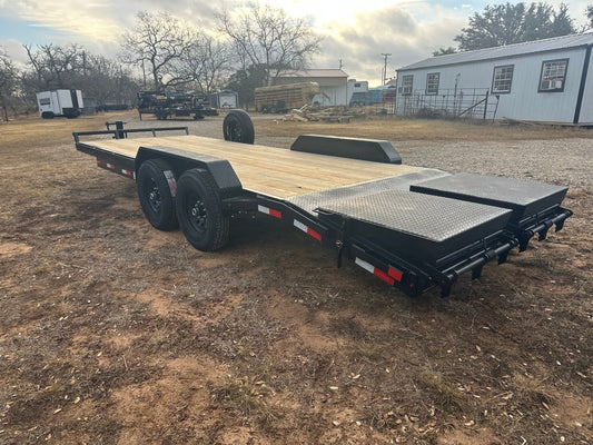 Delco 83"x22' Carhauler 14K Tandem Trailer - BLACK 4465 - J4 Trailer