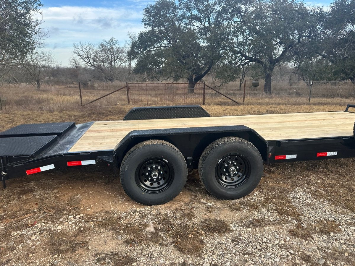 Delco 83"x22' Carhauler 14K Tandem Trailer - BLACK 4465 - J4 Trailer