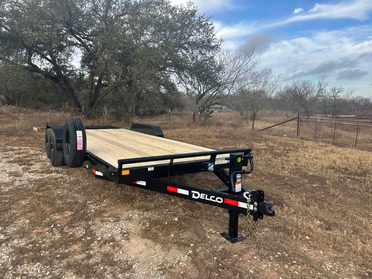 Delco 83"x22' Carhauler 14K Tandem Trailer - BLACK 4465 - J4 Trailer