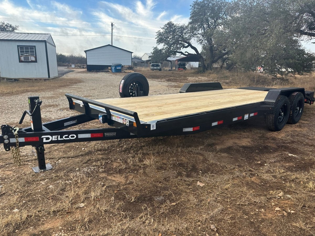 Delco 83"x22' Carhauler 14K Tandem Trailer - BLACK 4465 - J4 Trailer
