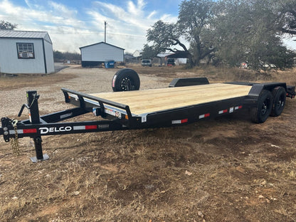 Delco 83"x22' Carhauler 14K Tandem Trailer - BLACK 4465 - J4 Trailer