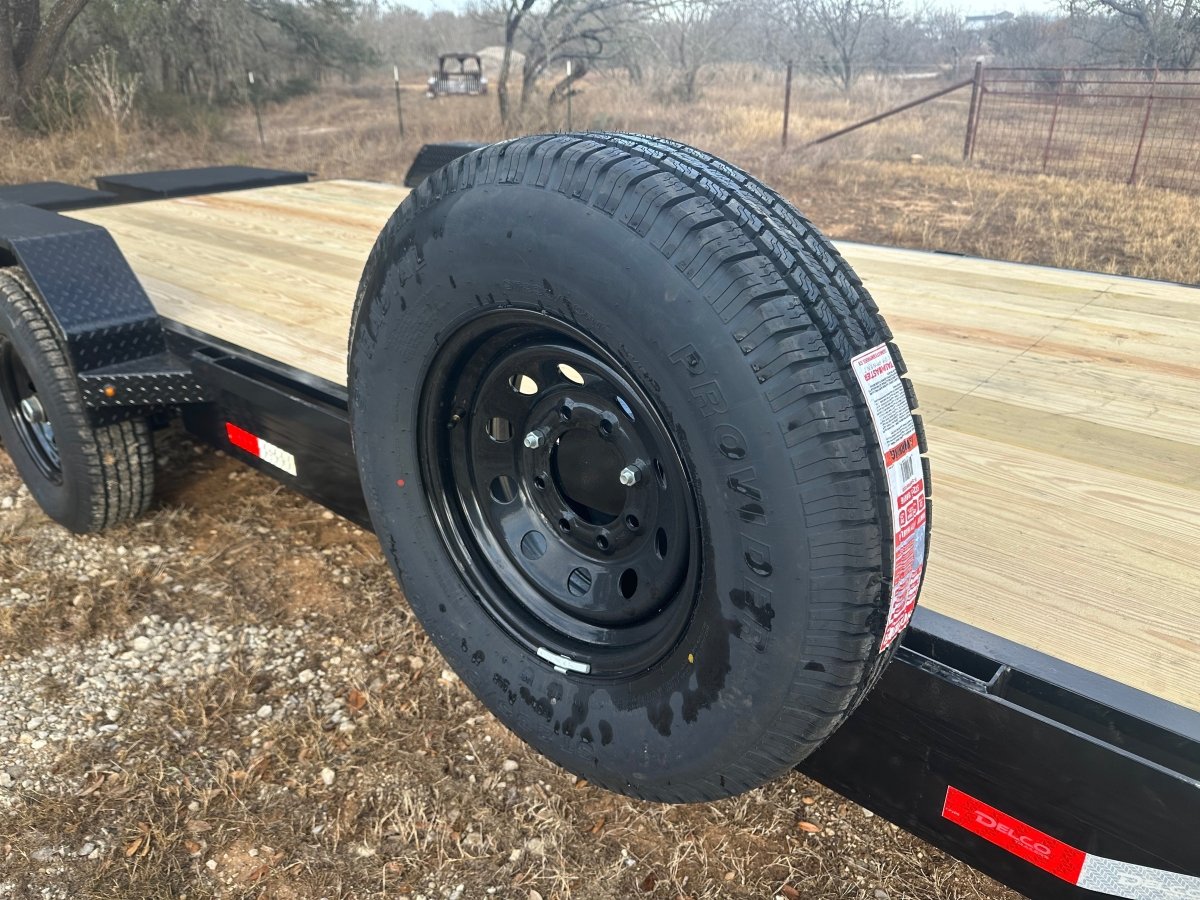 Delco 83"x22' Carhauler 14K Tandem Trailer - BLACK 4465 - J4 Trailer