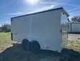Load image into Gallery viewer, Delco Cargo 6'8'x16'x7' Enclosed Tandem 14k WHITE - 4898 - J4 Trailer
