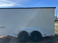 Load image into Gallery viewer, Delco Cargo 6'8'x16'x7' Enclosed Tandem 14k WHITE - 4898 - J4 Trailer

