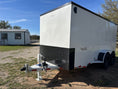 Load image into Gallery viewer, Delco Cargo 6'8'x16'x7' Enclosed Tandem 14k WHITE - 4898 - J4 Trailer
