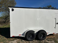 Load image into Gallery viewer, Delco Cargo 6'8'x16'x7' Enclosed Tandem 14k WHITE - 4898 - J4 Trailer
