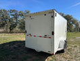 Load image into Gallery viewer, Delco Cargo 6'8'x16'x7' Enclosed Tandem 14k WHITE - 4898 - J4 Trailer
